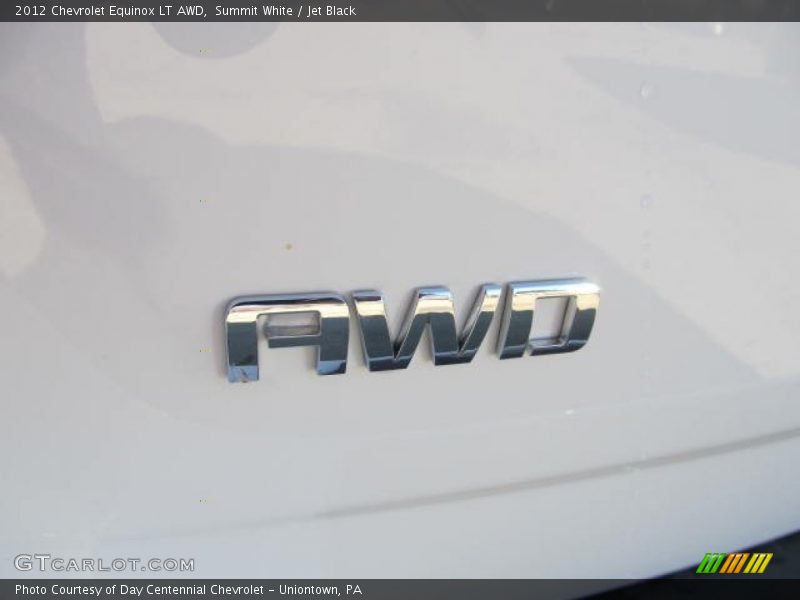 Summit White / Jet Black 2012 Chevrolet Equinox LT AWD