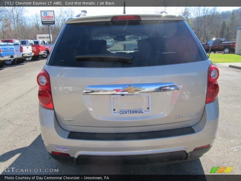 Gold Mist Metallic / Jet Black 2012 Chevrolet Equinox LT AWD