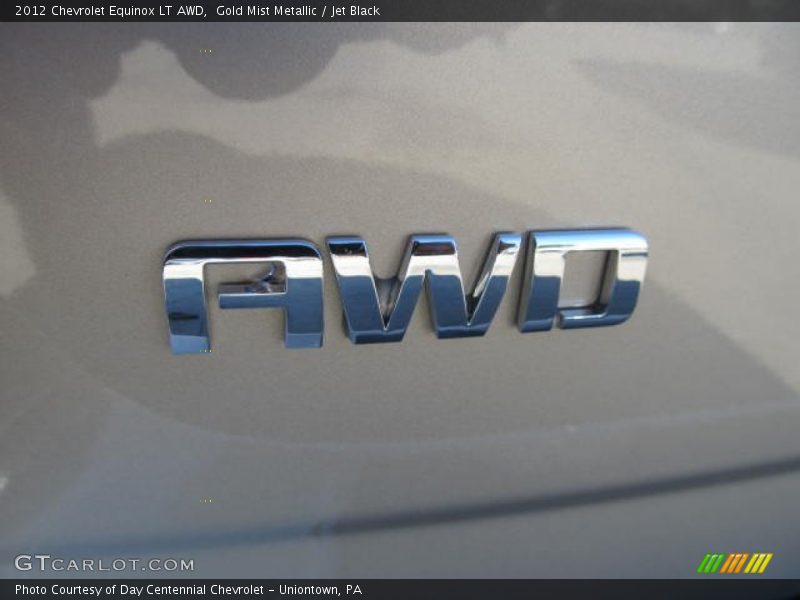 Gold Mist Metallic / Jet Black 2012 Chevrolet Equinox LT AWD