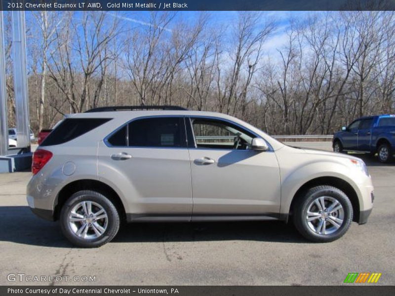 Gold Mist Metallic / Jet Black 2012 Chevrolet Equinox LT AWD