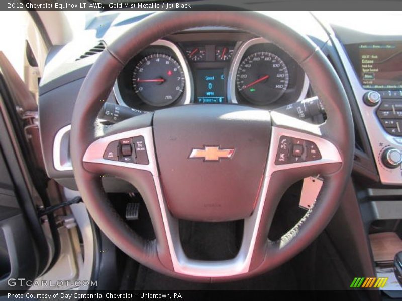 Gold Mist Metallic / Jet Black 2012 Chevrolet Equinox LT AWD