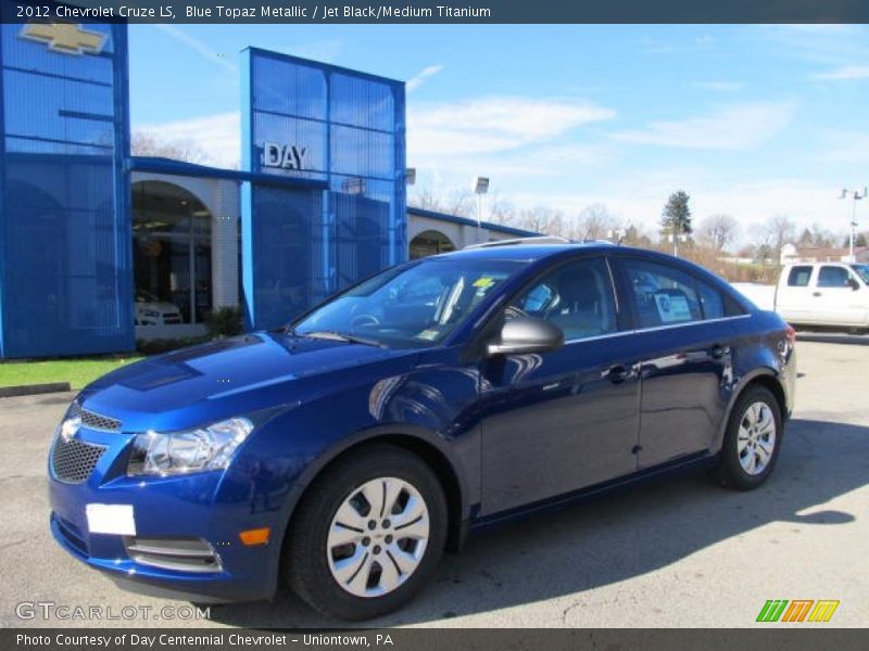 Blue Topaz Metallic / Jet Black/Medium Titanium 2012 Chevrolet Cruze LS