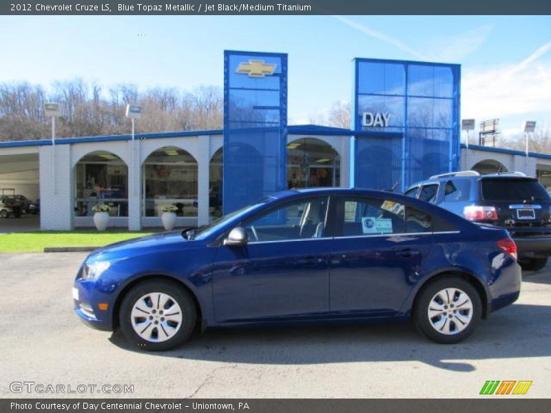 Blue Topaz Metallic / Jet Black/Medium Titanium 2012 Chevrolet Cruze LS