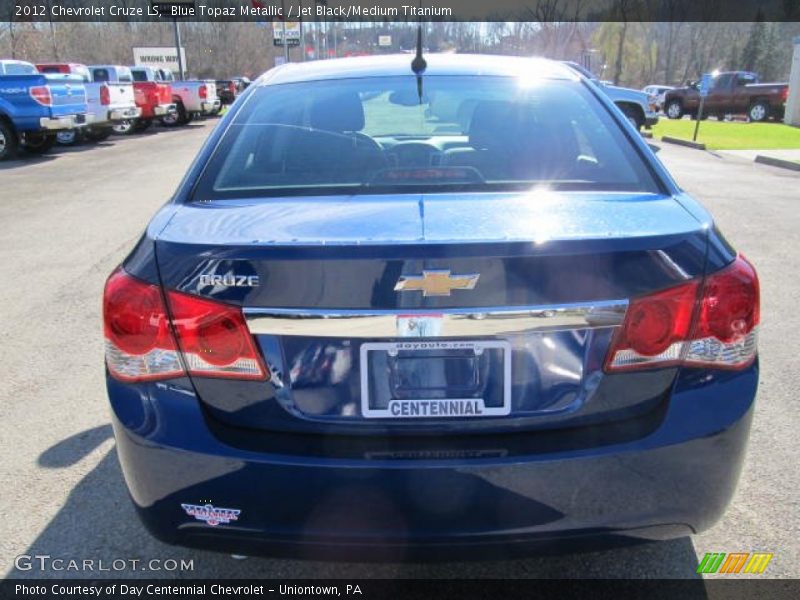 Blue Topaz Metallic / Jet Black/Medium Titanium 2012 Chevrolet Cruze LS