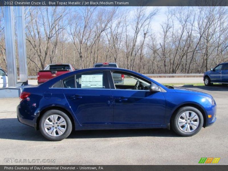 Blue Topaz Metallic / Jet Black/Medium Titanium 2012 Chevrolet Cruze LS