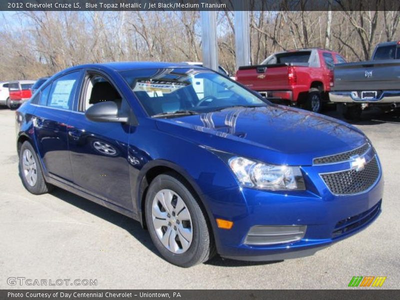 Blue Topaz Metallic / Jet Black/Medium Titanium 2012 Chevrolet Cruze LS