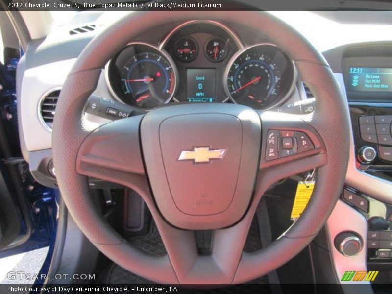 Blue Topaz Metallic / Jet Black/Medium Titanium 2012 Chevrolet Cruze LS