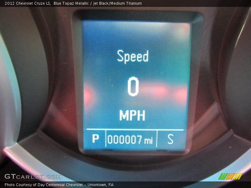 Blue Topaz Metallic / Jet Black/Medium Titanium 2012 Chevrolet Cruze LS