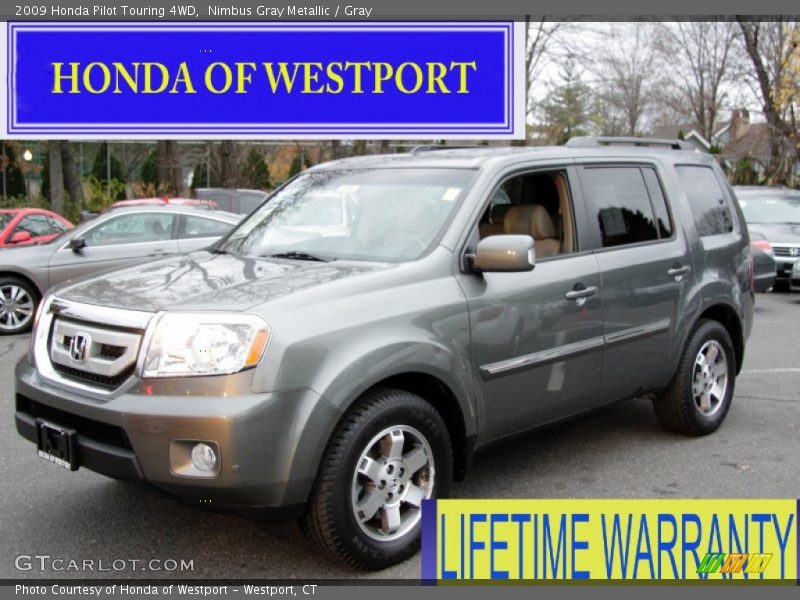 Nimbus Gray Metallic / Gray 2009 Honda Pilot Touring 4WD