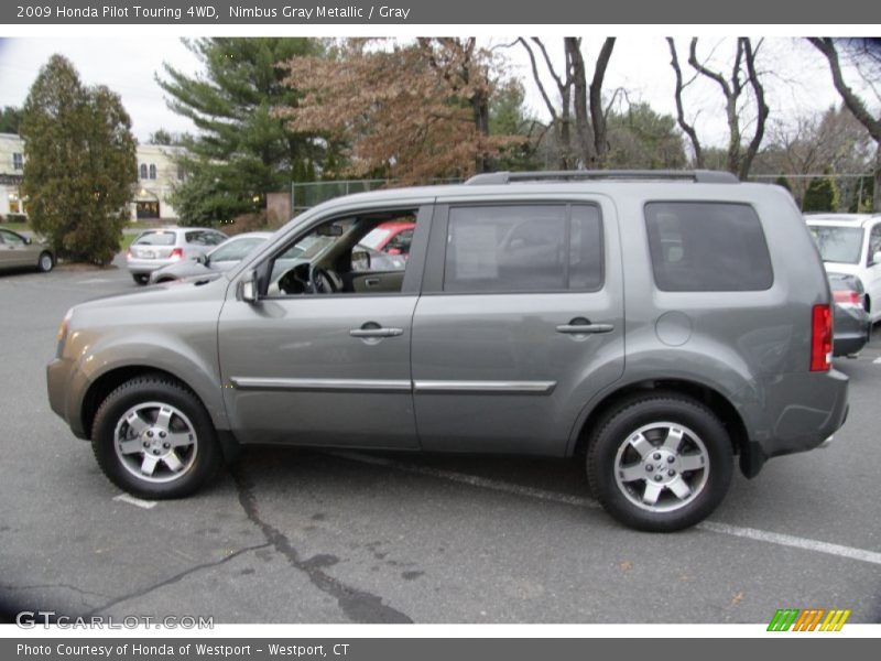 Nimbus Gray Metallic / Gray 2009 Honda Pilot Touring 4WD