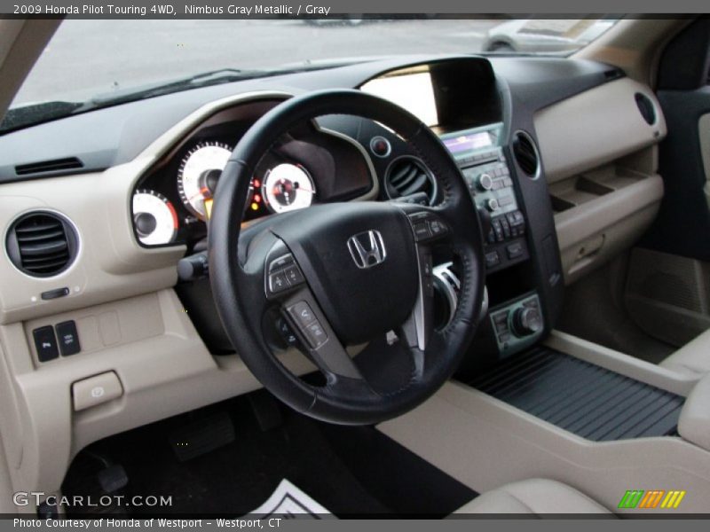 Nimbus Gray Metallic / Gray 2009 Honda Pilot Touring 4WD