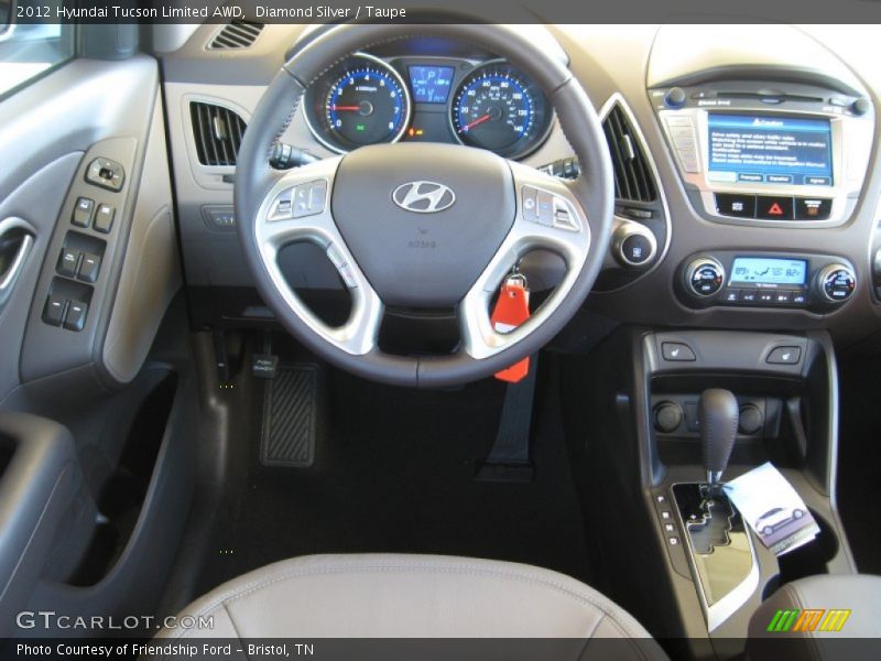 Diamond Silver / Taupe 2012 Hyundai Tucson Limited AWD
