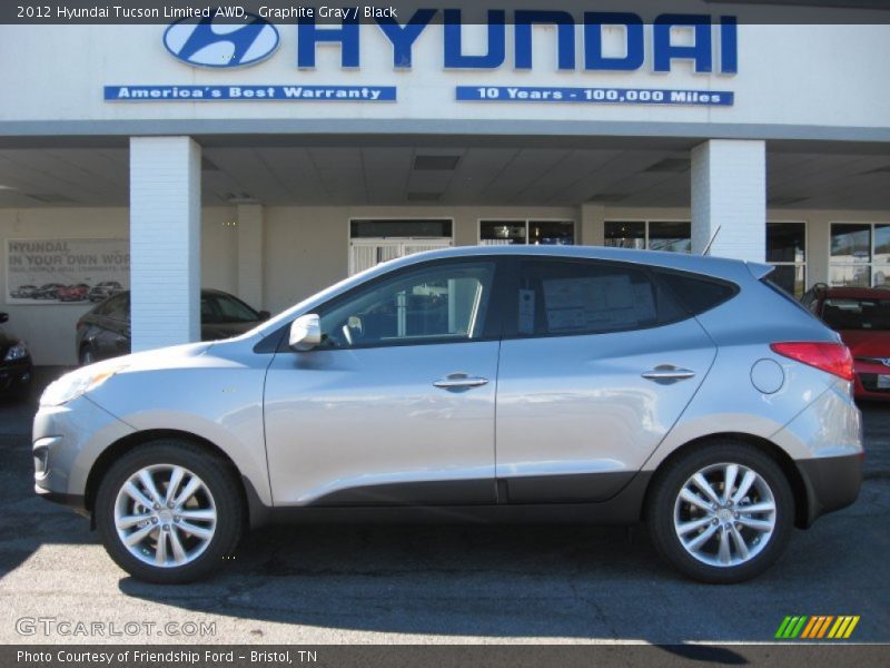 Graphite Gray / Black 2012 Hyundai Tucson Limited AWD