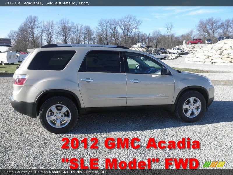 Gold Mist Metallic / Ebony 2012 GMC Acadia SLE
