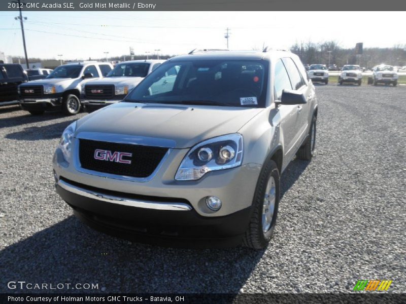Gold Mist Metallic / Ebony 2012 GMC Acadia SLE
