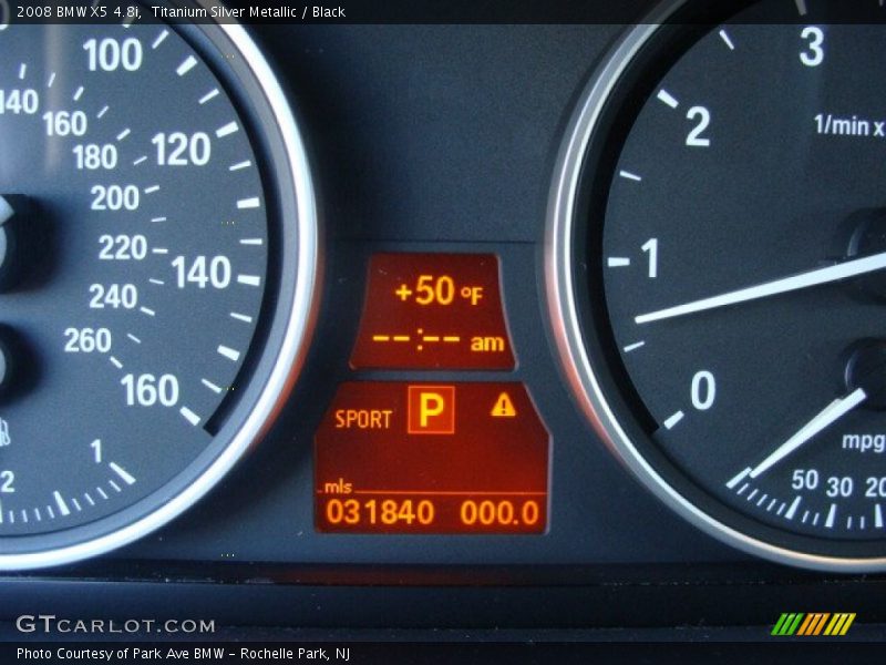 Titanium Silver Metallic / Black 2008 BMW X5 4.8i