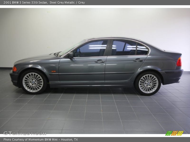 Steel Grey Metallic / Grey 2001 BMW 3 Series 330i Sedan