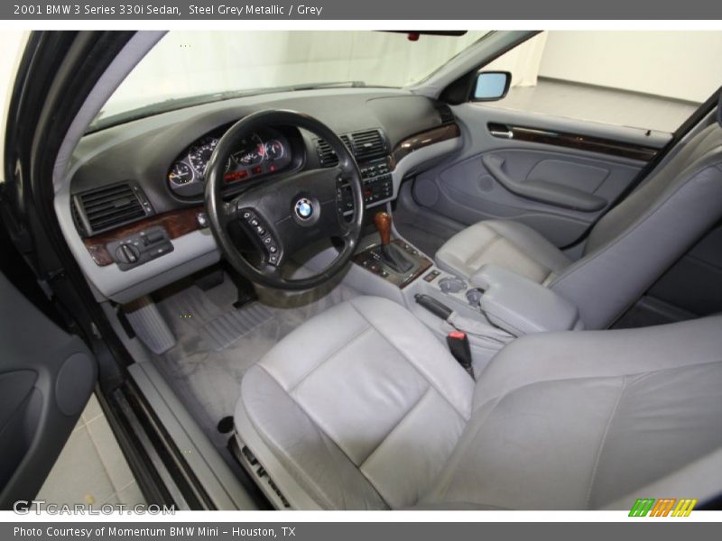 Steel Grey Metallic / Grey 2001 BMW 3 Series 330i Sedan