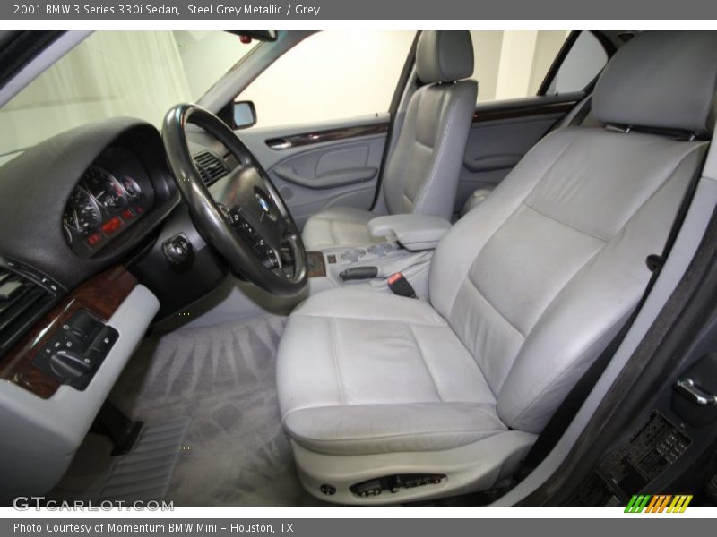 Steel Grey Metallic / Grey 2001 BMW 3 Series 330i Sedan