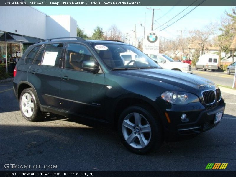 Deep Green Metallic / Saddle Brown Nevada Leather 2009 BMW X5 xDrive30i