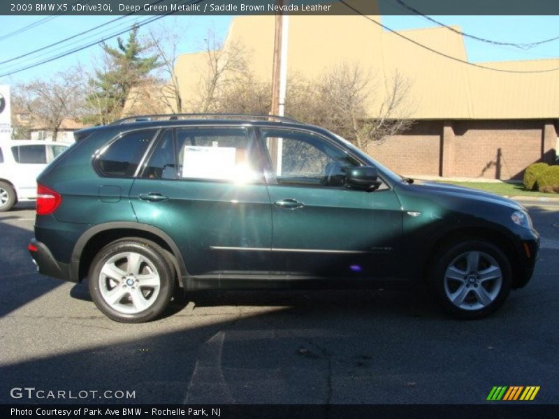 Deep Green Metallic / Saddle Brown Nevada Leather 2009 BMW X5 xDrive30i