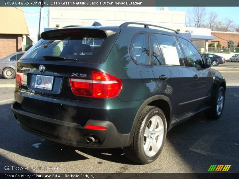 Deep Green Metallic / Saddle Brown Nevada Leather 2009 BMW X5 xDrive30i