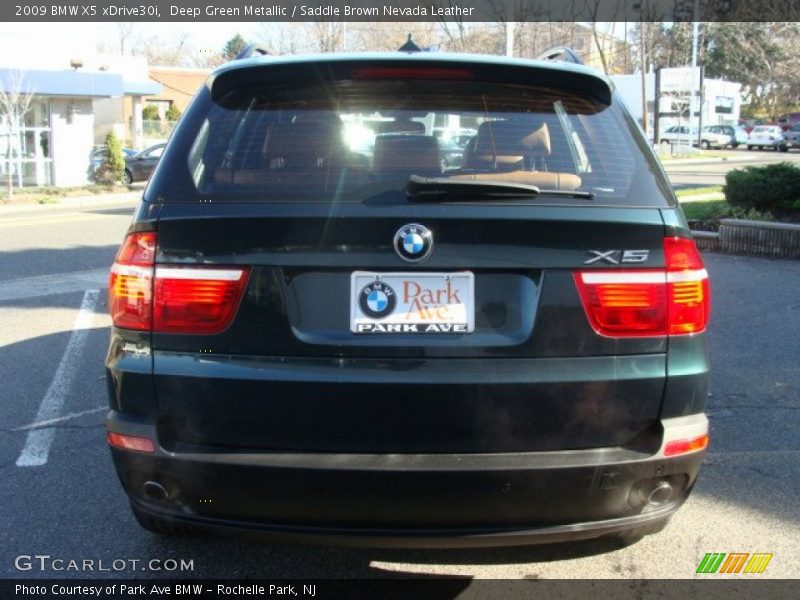 Deep Green Metallic / Saddle Brown Nevada Leather 2009 BMW X5 xDrive30i
