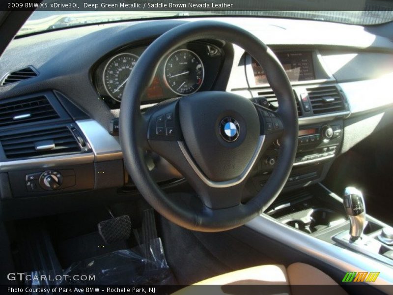 Deep Green Metallic / Saddle Brown Nevada Leather 2009 BMW X5 xDrive30i