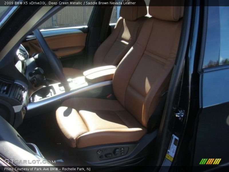 Deep Green Metallic / Saddle Brown Nevada Leather 2009 BMW X5 xDrive30i