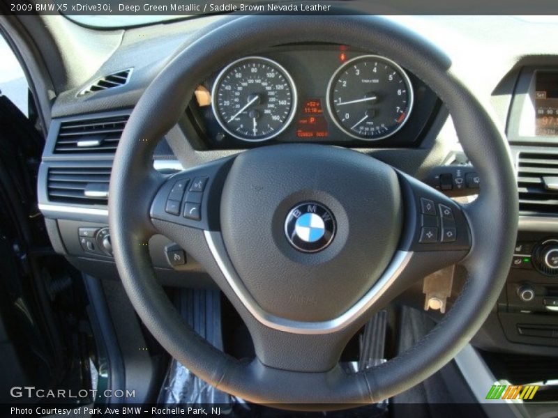 Deep Green Metallic / Saddle Brown Nevada Leather 2009 BMW X5 xDrive30i