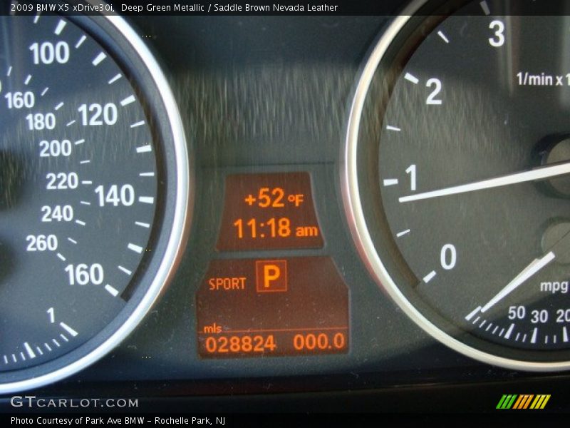 Deep Green Metallic / Saddle Brown Nevada Leather 2009 BMW X5 xDrive30i