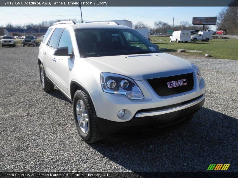 White Diamond Tricoat / Ebony 2012 GMC Acadia SL AWD