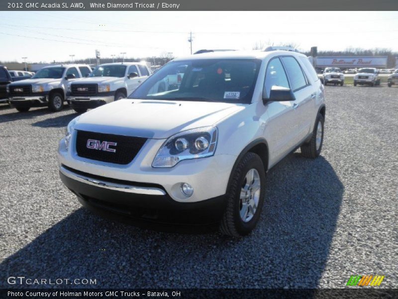 White Diamond Tricoat / Ebony 2012 GMC Acadia SL AWD