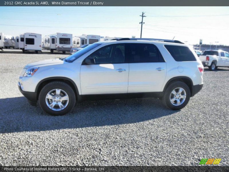White Diamond Tricoat / Ebony 2012 GMC Acadia SL AWD