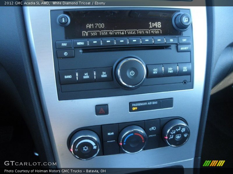 White Diamond Tricoat / Ebony 2012 GMC Acadia SL AWD