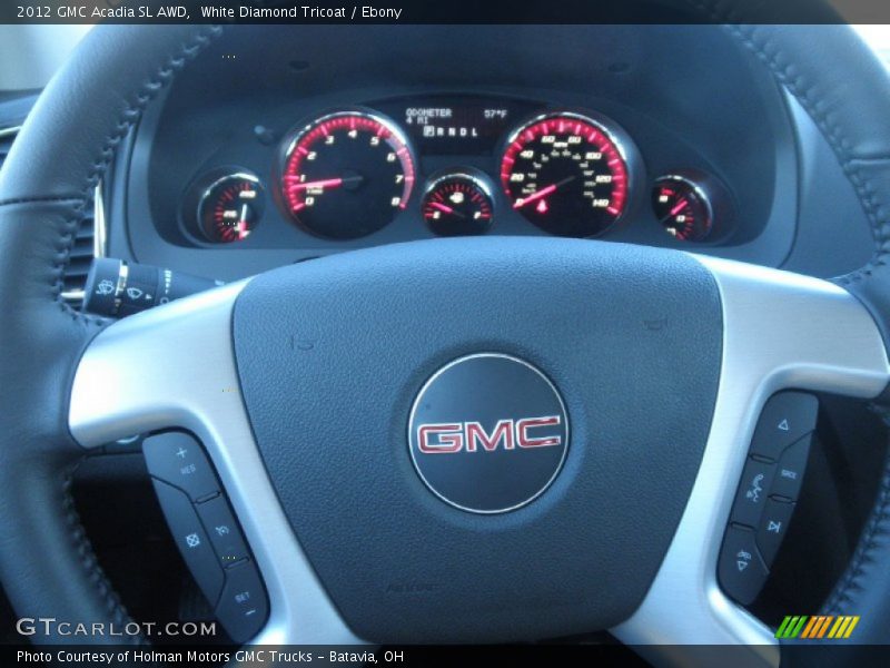 White Diamond Tricoat / Ebony 2012 GMC Acadia SL AWD