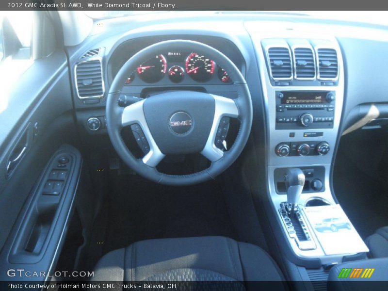 White Diamond Tricoat / Ebony 2012 GMC Acadia SL AWD