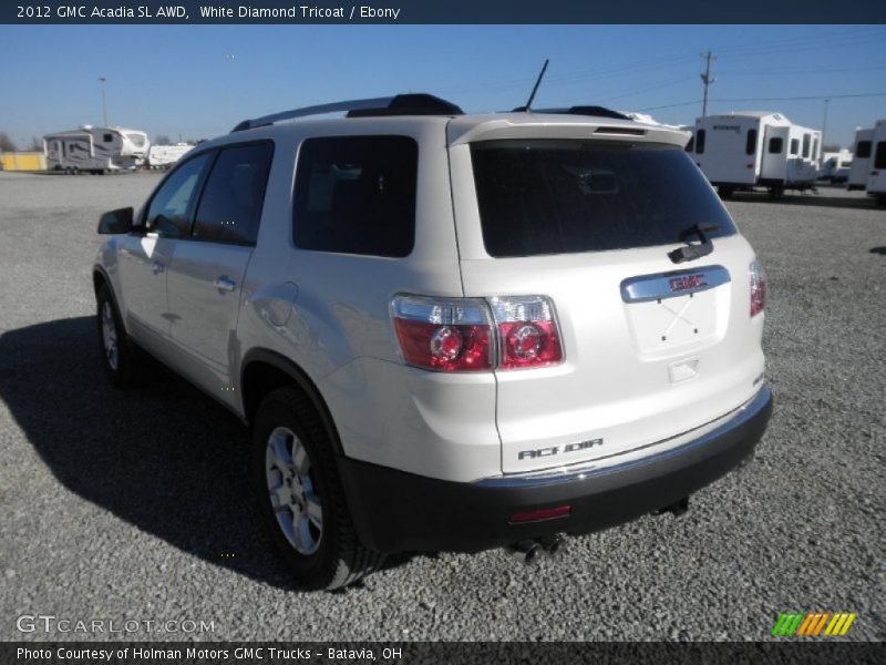 White Diamond Tricoat / Ebony 2012 GMC Acadia SL AWD