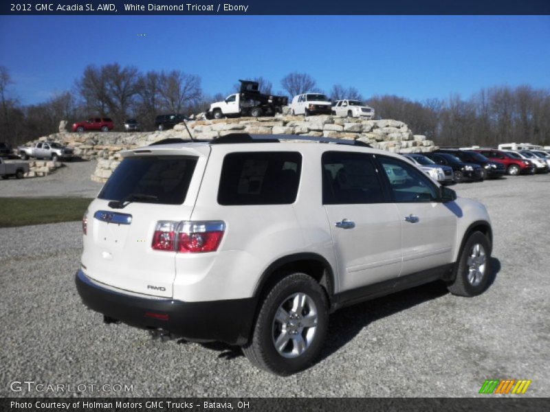 White Diamond Tricoat / Ebony 2012 GMC Acadia SL AWD