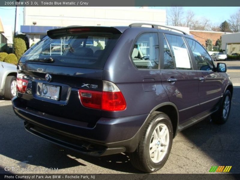 Toledo Blue Metallic / Grey 2006 BMW X5 3.0i