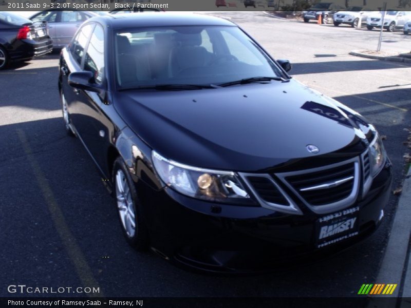 Black / Parchment 2011 Saab 9-3 2.0T Sport Sedan