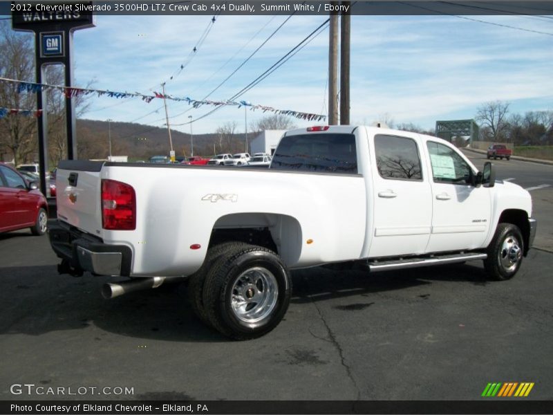 Summit White / Ebony 2012 Chevrolet Silverado 3500HD LTZ Crew Cab 4x4 Dually