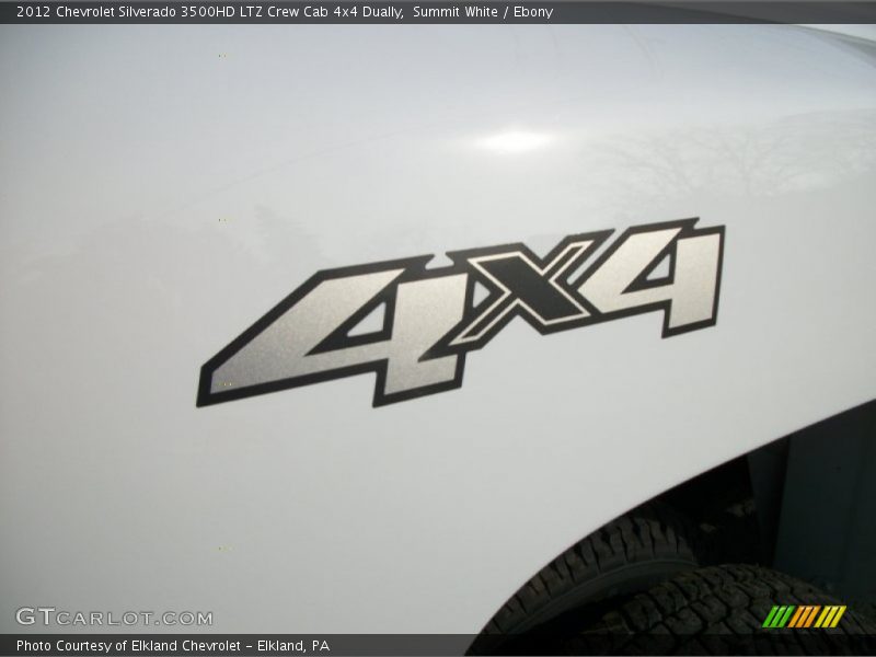 Summit White / Ebony 2012 Chevrolet Silverado 3500HD LTZ Crew Cab 4x4 Dually