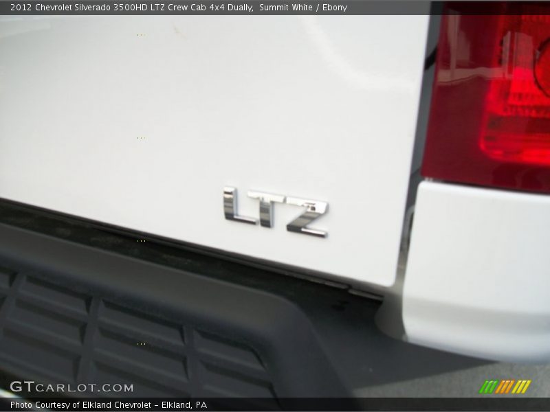 Summit White / Ebony 2012 Chevrolet Silverado 3500HD LTZ Crew Cab 4x4 Dually