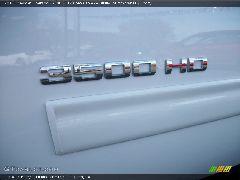Summit White / Ebony 2012 Chevrolet Silverado 3500HD LTZ Crew Cab 4x4 Dually