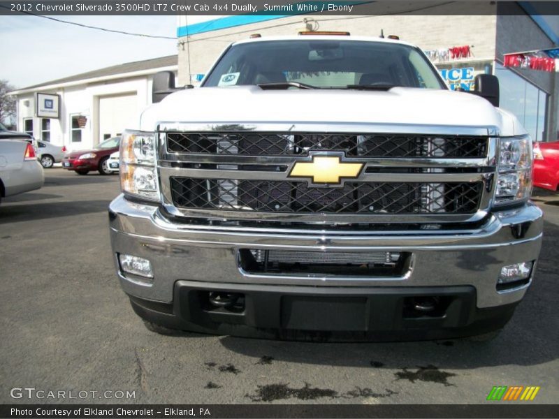 Summit White / Ebony 2012 Chevrolet Silverado 3500HD LTZ Crew Cab 4x4 Dually