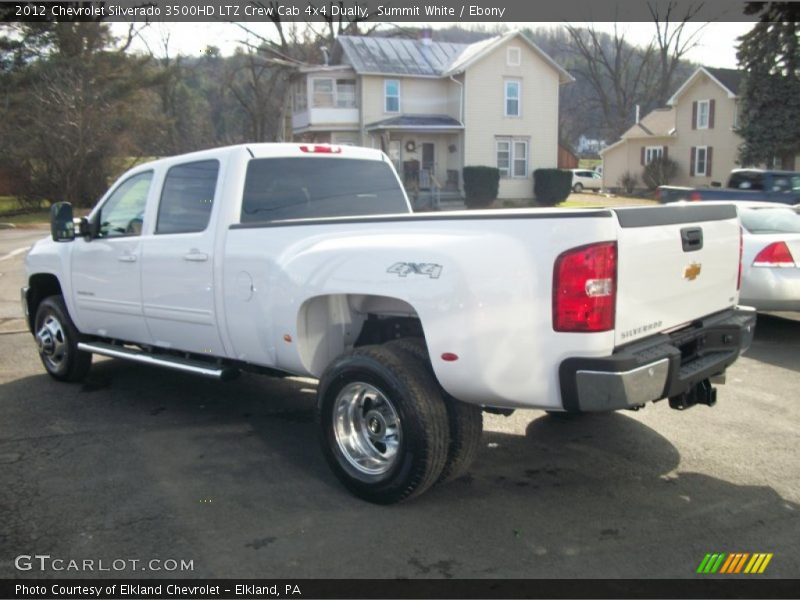 Summit White / Ebony 2012 Chevrolet Silverado 3500HD LTZ Crew Cab 4x4 Dually
