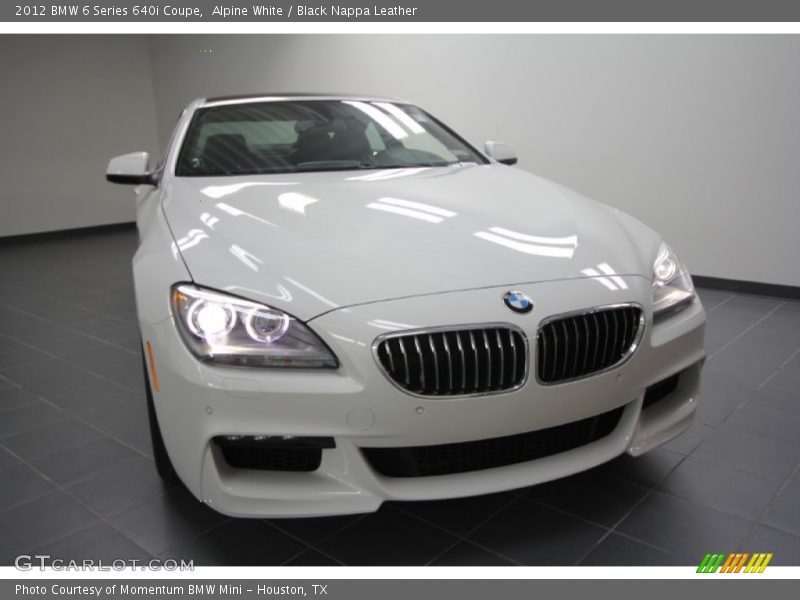 Alpine White / Black Nappa Leather 2012 BMW 6 Series 640i Coupe