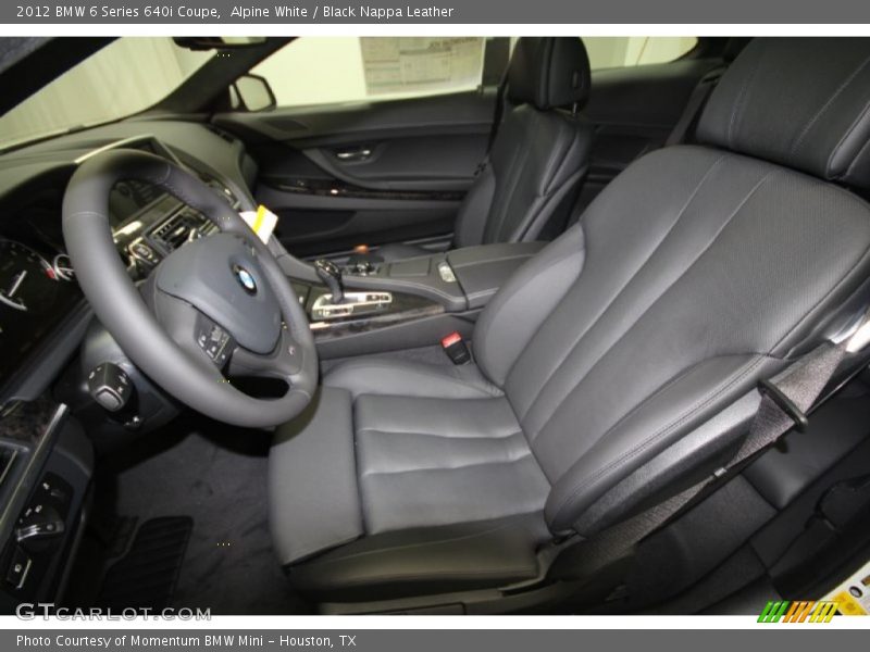  2012 6 Series 640i Coupe Black Nappa Leather Interior