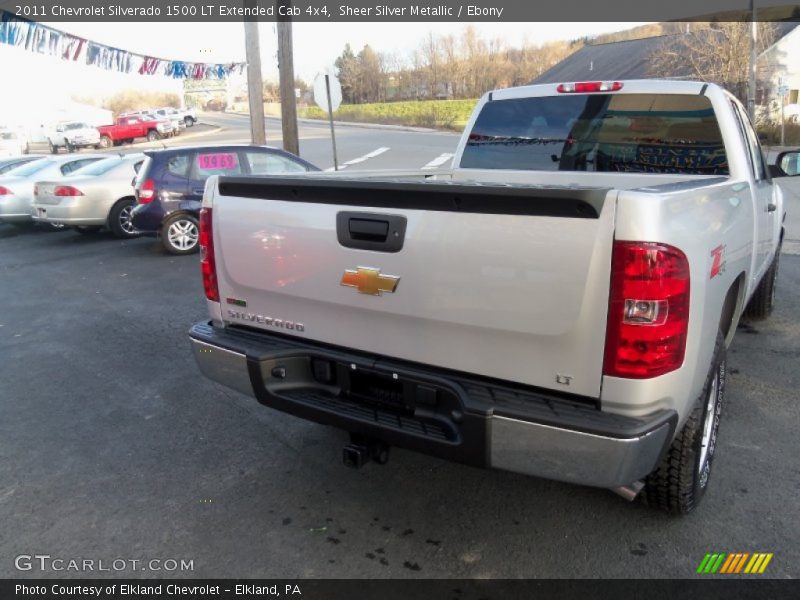 Sheer Silver Metallic / Ebony 2011 Chevrolet Silverado 1500 LT Extended Cab 4x4